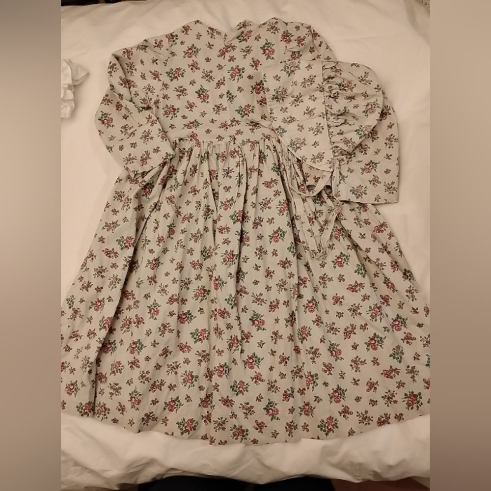 Lot Pioneer Little House Prairie Dress Girls Bonnet Victorian Frontier Costume - Picture 2 of 16